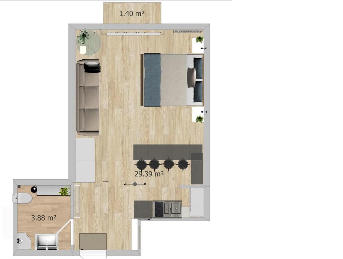 Hamburg Studio Fuer Bis Zu 4 Personen المظهر الخارجي الصورة